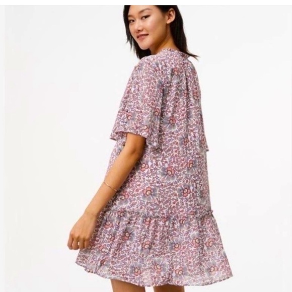 LOFT drop waist pink floral shift dress XSP Perfect condition - Picture 4 of 8